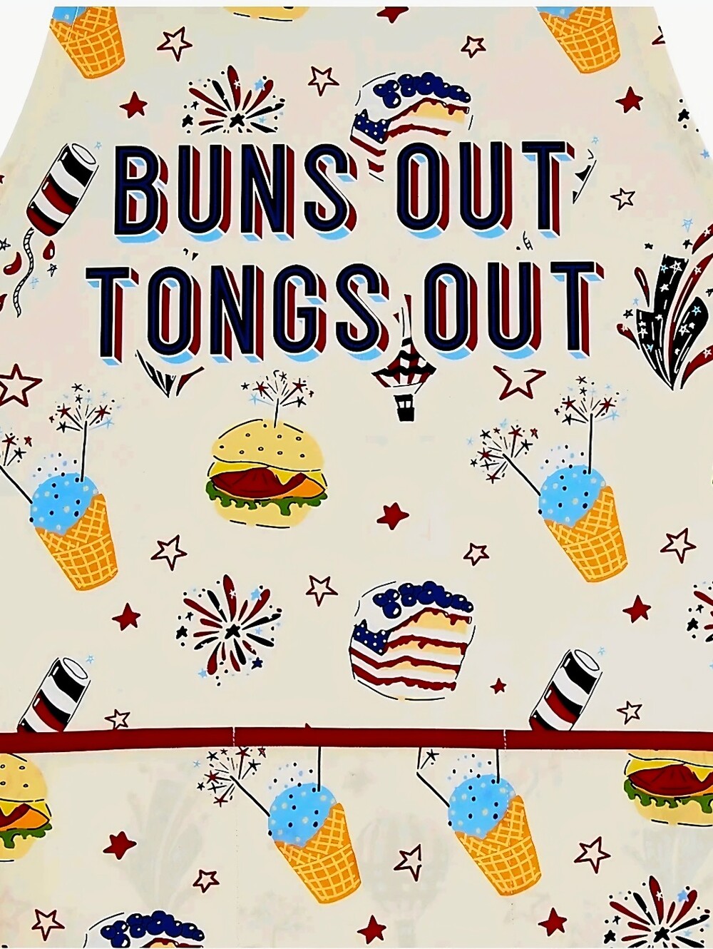 New Way To Celebrate Patriotic Grilling Apron - Buns Out Tongs Out, Walmart 2026